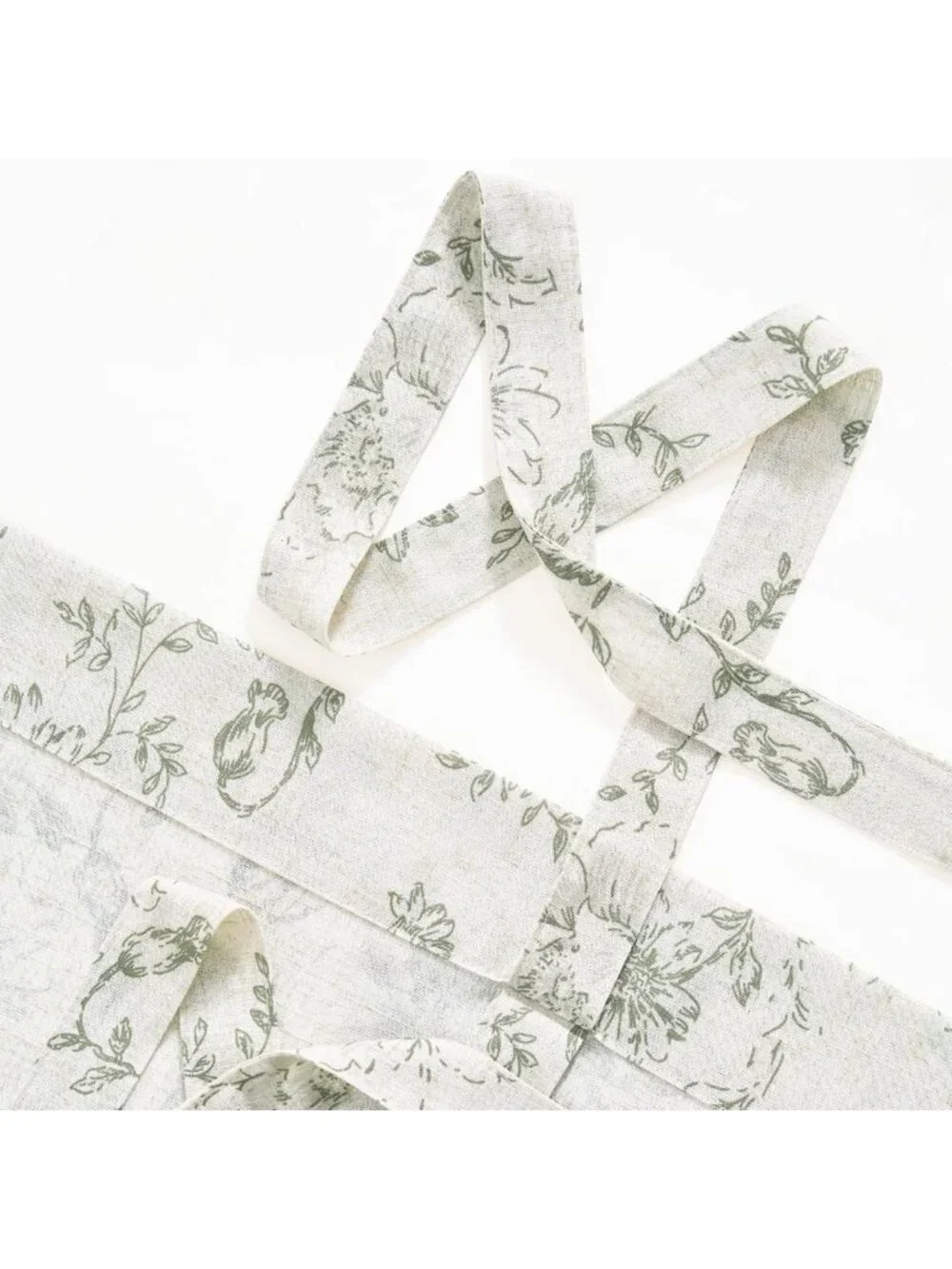 Floral Linen Tie-Up Valance Curtain - 45